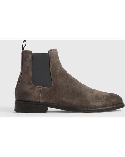 AllSaints Harley Suede Boots - Gray