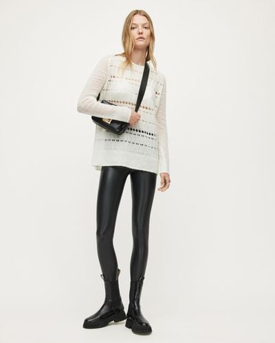 AllSaints Cora Leather Look High-rise leggings - Black