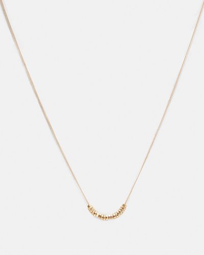 AllSaints Darcy Two Tone Beaded Necklace - White