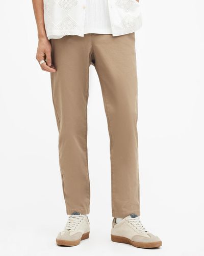 AllSaints Walde Skinny Fit Chino Trousers, - Natural