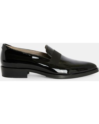 AllSaints Watts Patent Leather Loafers, - Black