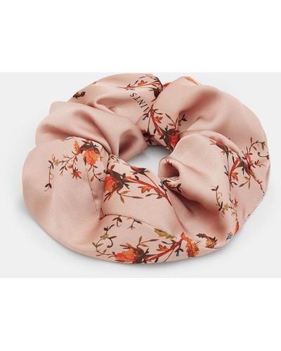 AllSaints Otto Oversized Printed Scrunchie - Pink