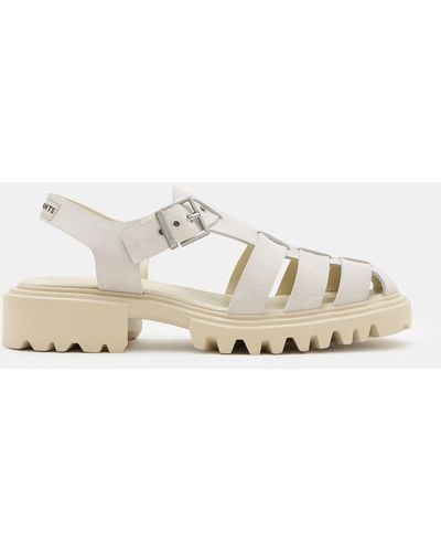 AllSaints Nessa Chunky Leather Sandals, - Natural
