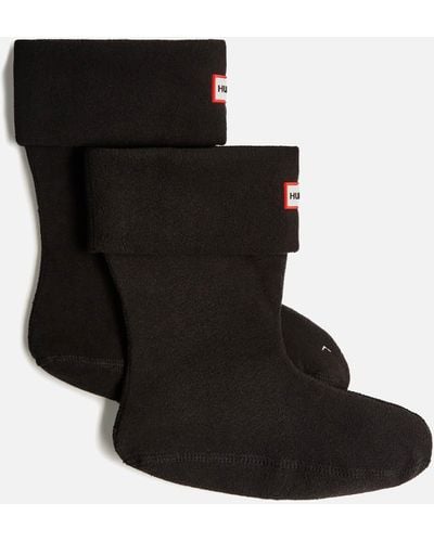 HUNTER Recycled Fleece Short Boot Socks - Black