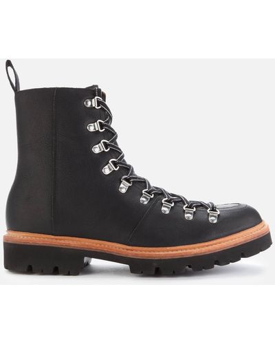 Grenson Brady Leather Hiking Style Boots - Black