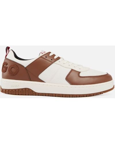 HUGO Killian Tenn Faux Leather Sneakers - Brown