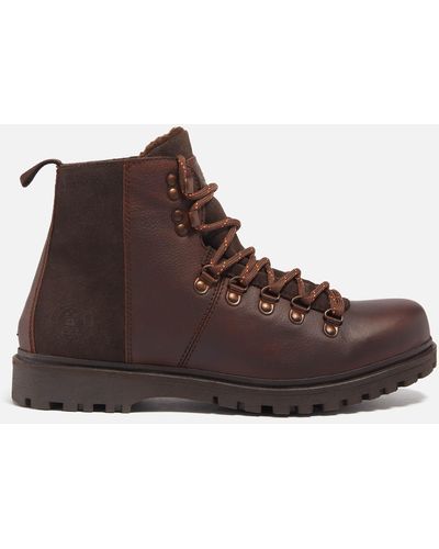 Barbour Tommy Leather And Suede Hiking-style Boots - Brown