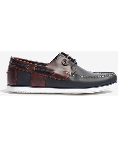 Barbour Wake Leather Boat Shoes - Brown