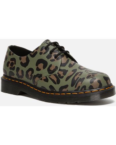 Dr. Martens 1461 Leopard-print Leather Shoes - Brown