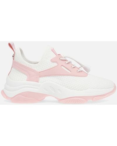 Steve Madden Match-e Mesh And Faux Leather Trainers - Pink