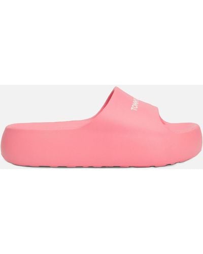 Tommy Hilfiger Chunky Slide Rubber Sandals - Pink