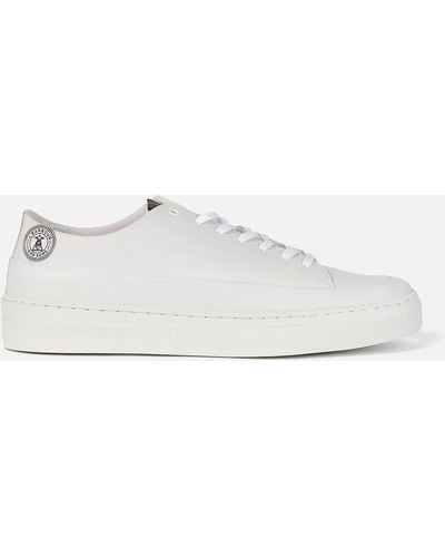 Barbour Lago Leather Cupsole Trainers - White
