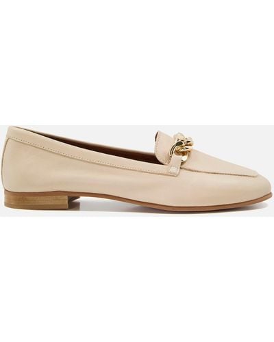 Dune Goldsmith Leather Loafers - Natural