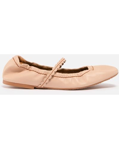 See By Chloé Kaddy Leather Ballet Flats - Pink