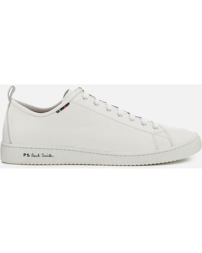 PS by Paul Smith Miyata Leather Low Top Sneakers - White