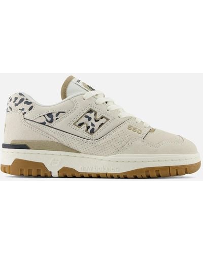 New Balance 550 Suede Trainers - White