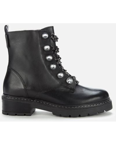 Kurt Geiger Bax 2 Leather Boots - Black