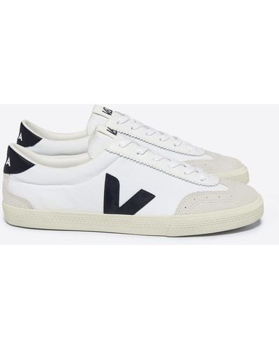 Veja Volley Cotton-canvas And Suede Trainers - White