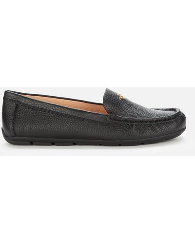 COACH Marley Leather Driving Shoes - Black