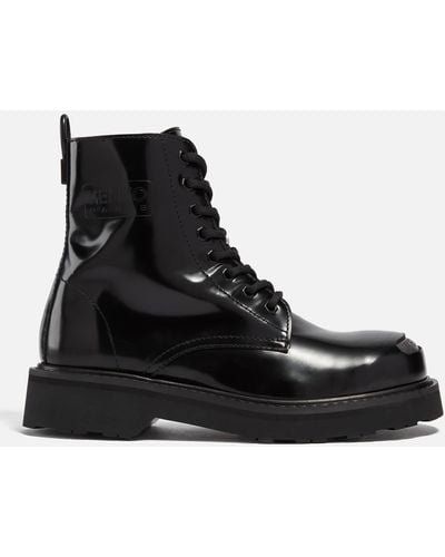 KENZO Smile Lace Up Boots - Black