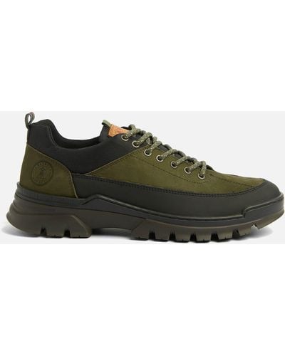 Barbour Cain Hiking-style Nubuck Shoes - Green