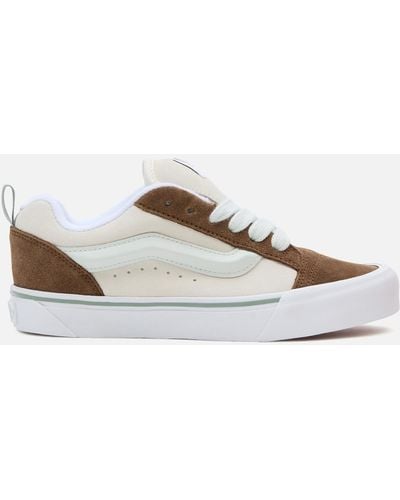 Vans Knu Skool Leather And Suede Sneakers - Brown