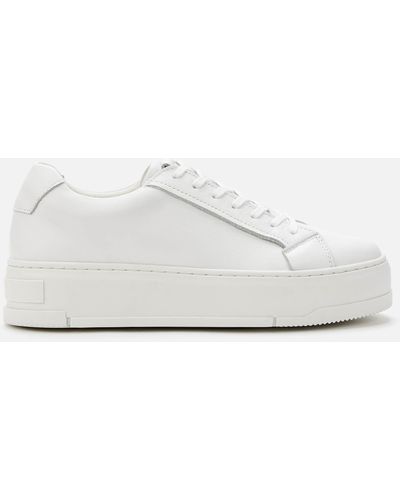 Vagabond Shoemakers Judy Leather Flatform Trainers - White