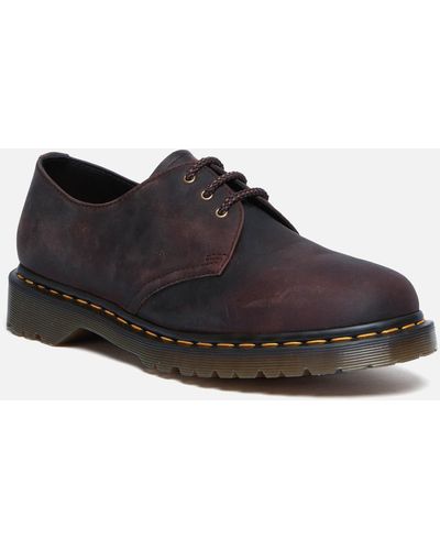 Dr. Martens 1461 Waxed Leather Shoes - Black