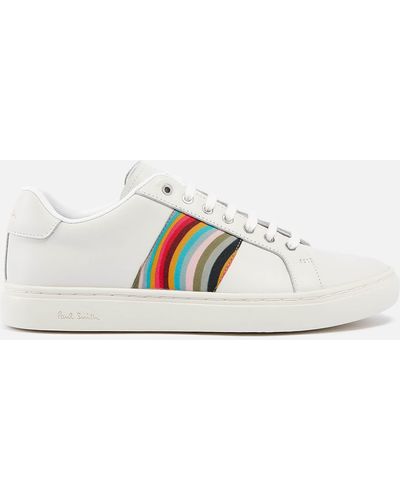 Paul Smith Lapin Grosgrain-Trimmed Leather Trainers - White