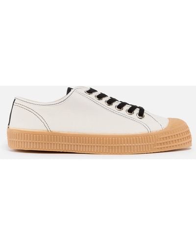 Novesta Star Master Contrast Stitch Canvas Trainers - Brown