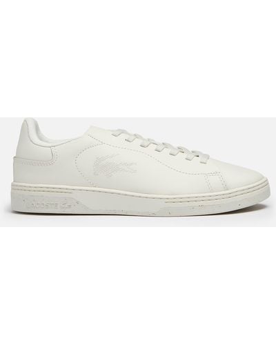 Lacoste Game Advance sneakers in white leather with pink back tab