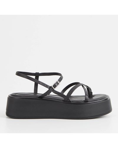 Vagabond Shoemakers Leather Platform Sandals - Black