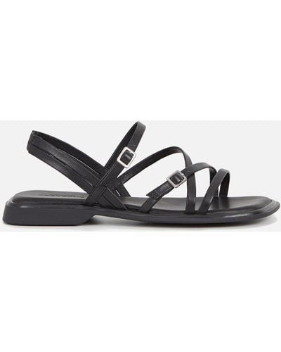 Vagabond Shoemakers Izzy Leather Flat Sandals - Black