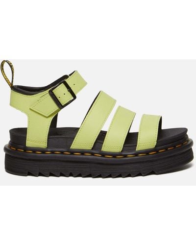 Dr. Martens Blaire Leather Strappy Sandals - Green