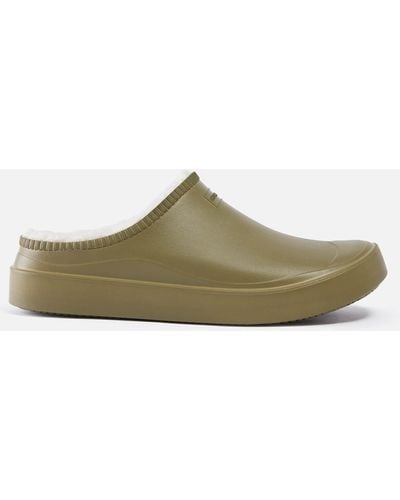 HUNTER In/out Bloom Algae Rubber Mules - Green