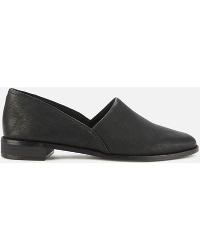 Clarks Pure Easy Leather Flats - Black