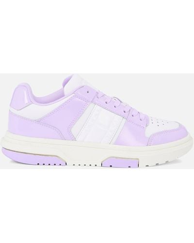 Tommy Hilfiger Patent Leather Cupsole Trainers - Purple
