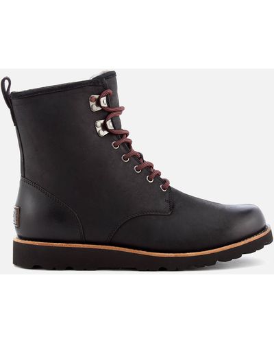 UGG Men's Hannen Tl Waterproof Leather Lace Up Boots - Black