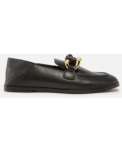 See By Chloé Monyca Full-grained Leather Loafers - Black