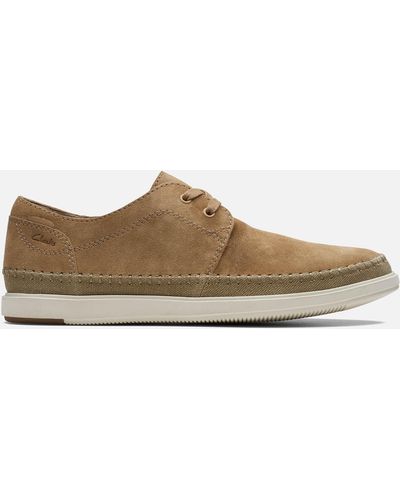 Clarks Suede And Canvas Shoes - Brown