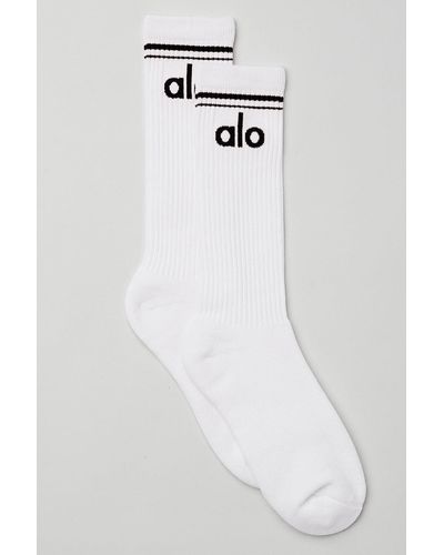 Alo Yoga Alo Yoga Throwback Socks - White