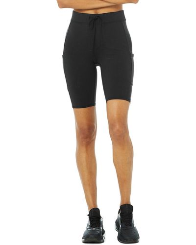 Black Knee-length shorts and long shorts for Women | Lyst