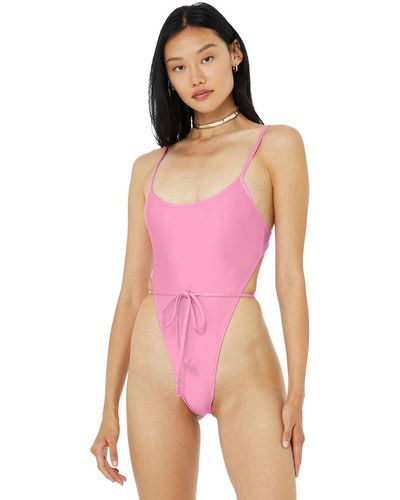 Alo Yoga Alo X Frankies Bikinis Croft One Piece Swimsuit - Pink
