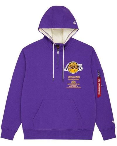 Alpha Industries Los Angeles Lakers X Alpha X New Era Hoodie - Purple