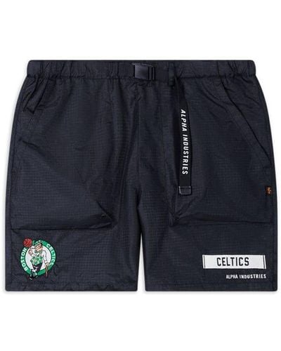 Alpha Industries Boston Celtics X Alpha X New Era Nylon Shorts - Blue