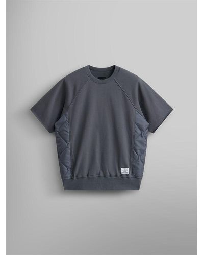 Alpha Industries Short Sleeve Sweatshirt - Gray
