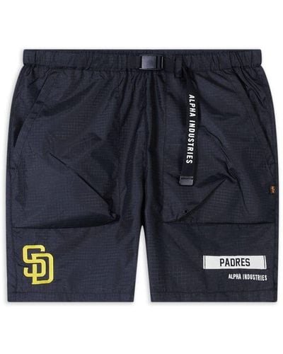 Alpha Industries San Diego Padres X Alpha X New Era Nylon Shorts - Blue