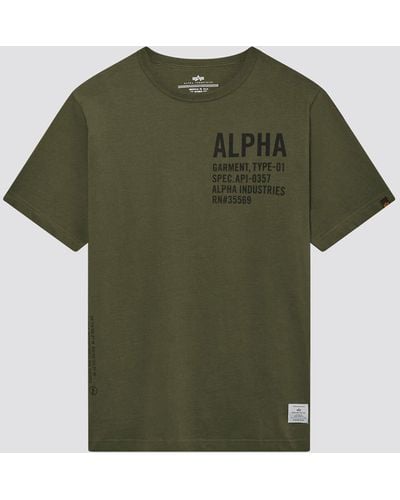Alpha Industries Alpha Graphic Tee - Green