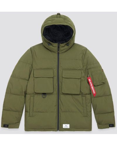 Alpha Industries Hooded Puffer Jacket (seasonal) - Green