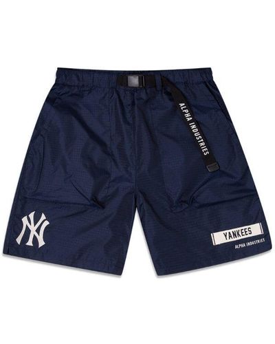 Alpha Industries New York Yankees X Alpha X New Era Nylon Shorts - Blue